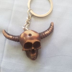 Keychain Longhorn skull